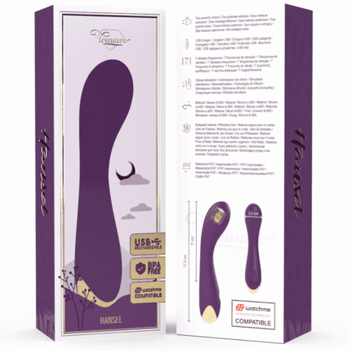 TREASURE – HANSEL G-SPOT VIBRATOR COMPATIBLE CON WATCHME WIRELESS TECHNOLOGY - intimamenities.com