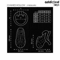 Comprar ADDICTED TOYS LOCKED - CHAINED HOLLOW JAULA PARA PENE 10,5 CM al mejor precio - Envíos Discretos