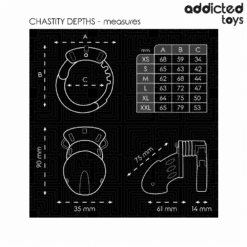 Comprar ADDICTED TOYS LOCKED - CHASTITY DEPTHS JAULA PARA PENE 7,5 CM al mejor precio - Envíos Discretos