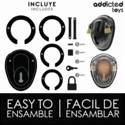 Comprar ADDICTED TOYS LOCKED - KEYLESS RESTRAINT JAULA PARA PENE 11,5 CM al mejor precio - Envíos Discretos