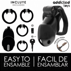Comprar ADDICTED TOYS LOCKED - MINDNIGHT CELL JAULA PARA PENE 4.2 CM TALLA M al mejor precio - Envíos Discretos