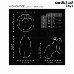 Comprar ADDICTED TOYS LOCKED - MINDNIGHT CELL JAULA PARA PENE 4.2 CM TALLA M al mejor precio - Envíos Discretos