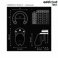 Comprar ADDICTED TOYS LOCKED - OBSIDIAN HOLD JAULA PARA PENE TALLA S al mejor precio - Envíos Discretos