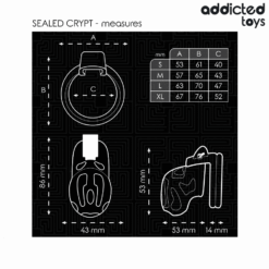 Comprar ADDICTED TOYS LOCKED - SEALED CRYPT JAULA PARA PENE 8 CM al mejor precio - Envíos Discretos