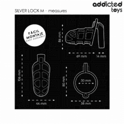 Comprar ADDICTED TOYS LOCKED - SILVER LOCK JAULA PARA PENE DE METAL TALLA M al mejor precio - Envíos Discretos