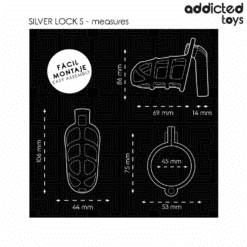 Comprar ADDICTED TOYS LOCKED - SILVER LOCK JAULA PARA PENE DE METAL TALLA S al mejor precio - Envíos Discretos