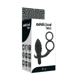 Comprar ADDICTED TOYS - PLUG ANAL CON ANILLA DOBLE NEGRO al mejor precio - Envíos Discretos