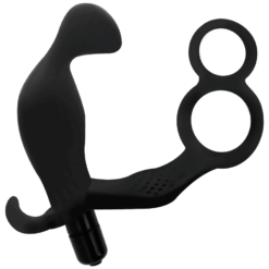 Comprar ADDICTED TOYS - PLUG ANAL CON ANILLA DOBLE PENE Y TESTÍCULOS NEGRO al mejor precio - Envíos Discretos