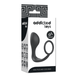 Comprar ADDICTED TOYS - PLUG ANAL CON ANILLO SILICONA NEGRO al mejor precio - Envíos Discretos