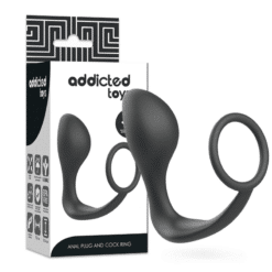Comprar ADDICTED TOYS - PLUG ANAL CON ANILLO SILICONA NEGRO al mejor precio - Envíos Discretos