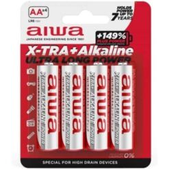 Comprar AIWA - X-TRA ALKALINE PILA ALCALINA AA LR6 BLISTER*4 al mejor precio - Envíos Discretos