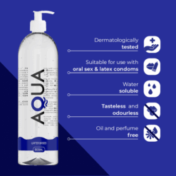 Comprar AQUA QUALITY - LUBRICANTE BASE DE AGUA 1000 ML al mejor precio - Envíos Discretos