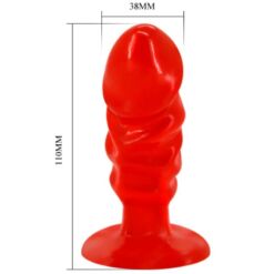 Comprar BAILE - PLUG ANAL UNISEX CON VENTOSA ROJO al mejor precio - Envíos Discretos