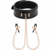 Comprar BEGME - BLACK EDITION COLLAR CON CADENAS Y PINZAS PEZONES CON FORRO DE NEOPRENO al mejor precio - Envíos Discretos