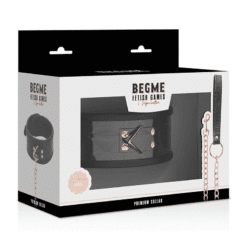 Comprar BEGME - BLACK EDITION COLLAR CUERO VEGANO CON FORRO DE NEOPRENO al mejor precio - Envíos Discretos