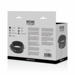 Comprar BEGME - BLACK EDITION COLLAR CUERO VEGANO CON FORRO DE NEOPRENO al mejor precio - Envíos Discretos
