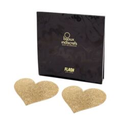 Comprar BIJOUX - INDISCRETS PEZONERAS FLASH CORAZÓN DORADO al mejor precio - Envíos Discretos
