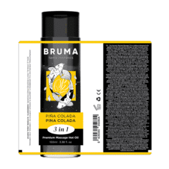 Comprar BRUMA - ACEITE DE MASAJE PREMIUM EFECTO CALOR SABOR PIÑA COLADA 3 EN 1 - 100 ML al mejor precio - Envíos Discretos