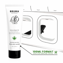 Comprar BRUMA - GEL DESLIZANTE CON ACEITE DE SEMILLA EFECTO CALOR SABOR CANNABIS 100 ML al mejor precio - Envíos Discretos