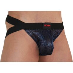 Comprar BURN - 006 JOCK BRILLANTE AZUL / NEGRO XL al mejor precio - Envíos Discretos