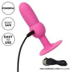 Comprar CALEXOTICS - FIRST TIME PLUG ANAL CON CUENCAS 10 VIBRACIONES ROSA al mejor precio - Envíos Discretos