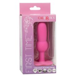 Comprar CALEXOTICS - FIRST TIME PLUG ANAL CON CUENCAS 10 VIBRACIONES ROSA al mejor precio - Envíos Discretos