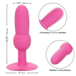 Comprar CALEXOTICS - FIRST TIME PLUG ANAL CON CUENCAS 10 VIBRACIONES ROSA al mejor precio - Envíos Discretos