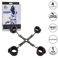 Comprar CALEXOTICS - NOCTURNAL CONECTOR HOG TIE CUERO AJUSTABLE NEGRO al mejor precio - Envíos Discretos