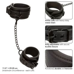 Comprar CALEXOTICS - NOCTURNAL ESPOSAS DE TOBILLO CUERO AJUSTABLE NEGRO al mejor precio - Envíos Discretos