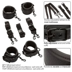 Comprar CALEXOTICS - NOCTURNAL RESTRICCIONES DE CAMA CUERO AJUSTABLE NEGRO al mejor precio - Envíos Discretos