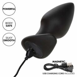 Comprar CALEXOTICS - ROCK BOTTOM PERFECT PLUG ANAL 10 VIBRACIONES SILICONA NEGRO al mejor precio - Envíos Discretos