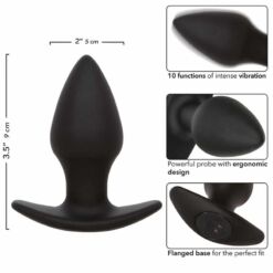 Comprar CALEXOTICS - ROCK BOTTOM PERFECT PLUG ANAL 10 VIBRACIONES SILICONA NEGRO al mejor precio - Envíos Discretos