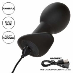 Comprar CALEXOTICS - ROCK BOTTOM PLUG ANAL 10 VIBRACIONES SILICONA NEGRO al mejor precio - Envíos Discretos