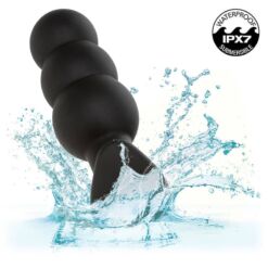Comprar CALEXOTICS - ROCK BOTTOM PLUG ANAL CON CUENTAS 10 VIBRACIONES SILICONA NEGRO al mejor precio - Envíos Discretos