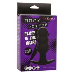 Comprar CALEXOTICS - ROCK BOTTOM PLUG ANAL CON CUENTAS 10 VIBRACIONES SILICONA NEGRO al mejor precio - Envíos Discretos
