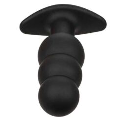 Comprar CALEXOTICS - ROCK BOTTOM PLUG ANAL CON CUENTAS 10 VIBRACIONES SILICONA NEGRO al mejor precio - Envíos Discretos
