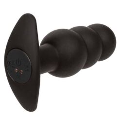 Comprar CALEXOTICS - ROCK BOTTOM PLUG ANAL CON CUENTAS 10 VIBRACIONES SILICONA NEGRO al mejor precio - Envíos Discretos