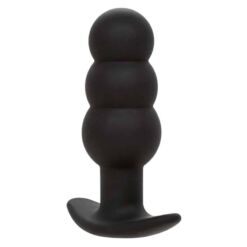 Comprar CALEXOTICS - ROCK BOTTOM PLUG ANAL CON CUENTAS 10 VIBRACIONES SILICONA NEGRO al mejor precio - Envíos Discretos