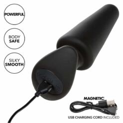 Comprar CALEXOTICS - ROCK BOTTOM PLUG ANAL CÓNICO 10 VIBRACIONES SILICONA NEGRO al mejor precio - Envíos Discretos
