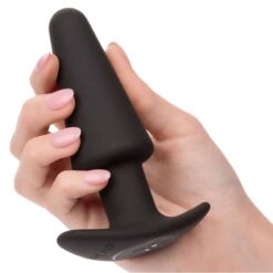 Comprar CALEXOTICS - ROCK BOTTOM PLUG ANAL CÓNICO 10 VIBRACIONES SILICONA NEGRO al mejor precio - Envíos Discretos