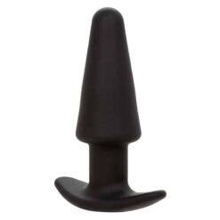 Comprar CALEXOTICS - ROCK BOTTOM PLUG ANAL CÓNICO 10 VIBRACIONES SILICONA NEGRO al mejor precio - Envíos Discretos