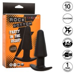 Comprar CALEXOTICS - ROCK BOTTOM PLUG ANAL CÓNICO 10 VIBRACIONES SILICONA NEGRO al mejor precio - Envíos Discretos