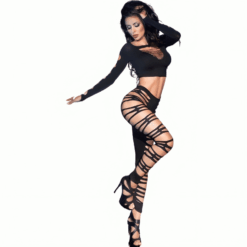 Comprar CHILIROSE - CR 3654 TOP & LEGGINS NEGRO S/M al mejor precio - Envíos Discretos