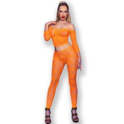 Comprar CHILIROSE - CR 4661 TOP & LEGGINS NARANJA S/M al mejor precio - Envíos Discretos