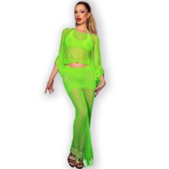 Comprar CHILIROSE - CR 4666 TOP & FALDA VERDE S/M al mejor precio - Envíos Discretos