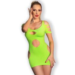 Comprar CHILIROSE - CR 4671 VESTIDO VERDE S/M al mejor precio - Envíos Discretos
