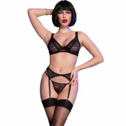 Comprar CHILIROSE - CR 4692 SET CUATRO PIEZAS NEGRO M al mejor precio - Envíos Discretos