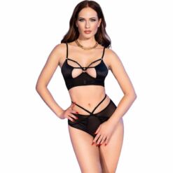 Comprar CHILIROSE - CR 4703 SET DOS PIEZAS CROTCHLESS NEGRO S al mejor precio - Envíos Discretos