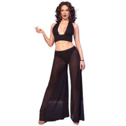 Comprar CHILIROSE - CR  4857 SET TOP Y PANTALONES NEGRO TALLA L al mejor precio - Envíos Discretos