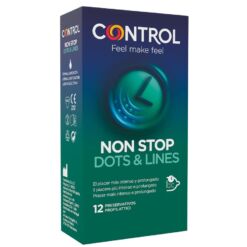 Comprar CONTROL - NONSTOP PUNTOS Y ESTRIAS PRESERVATIVOS 12 UNIDADES al mejor precio - Envíos Discretos
